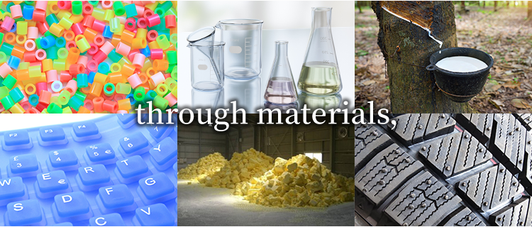 through materials，